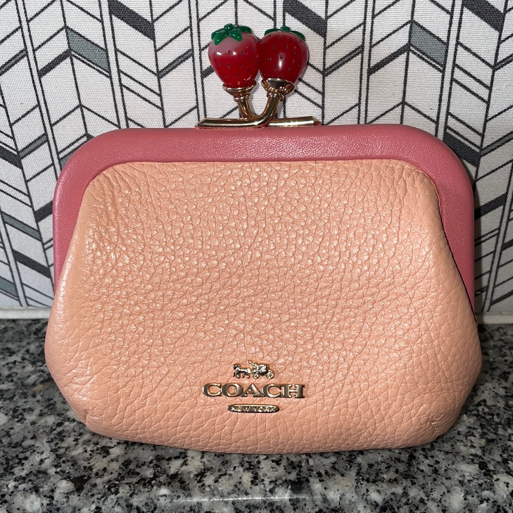 Coach Strawberry Kisslock Coin Purse